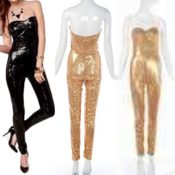 Pants - Sweetheart bust sequin jumpsuit Pants - Sweetheart bust sequin jumpsuit